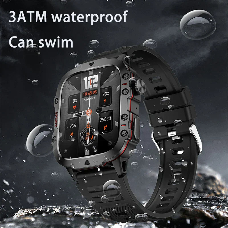 NNEOBA Rugged Military GPS Smart Watch - AMOLED 1.96" HD Display